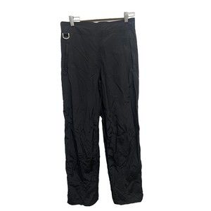 VINTAGE Ralph Lauren Nylon Parachute Pants Military Black Women M RARE 90s Y2K